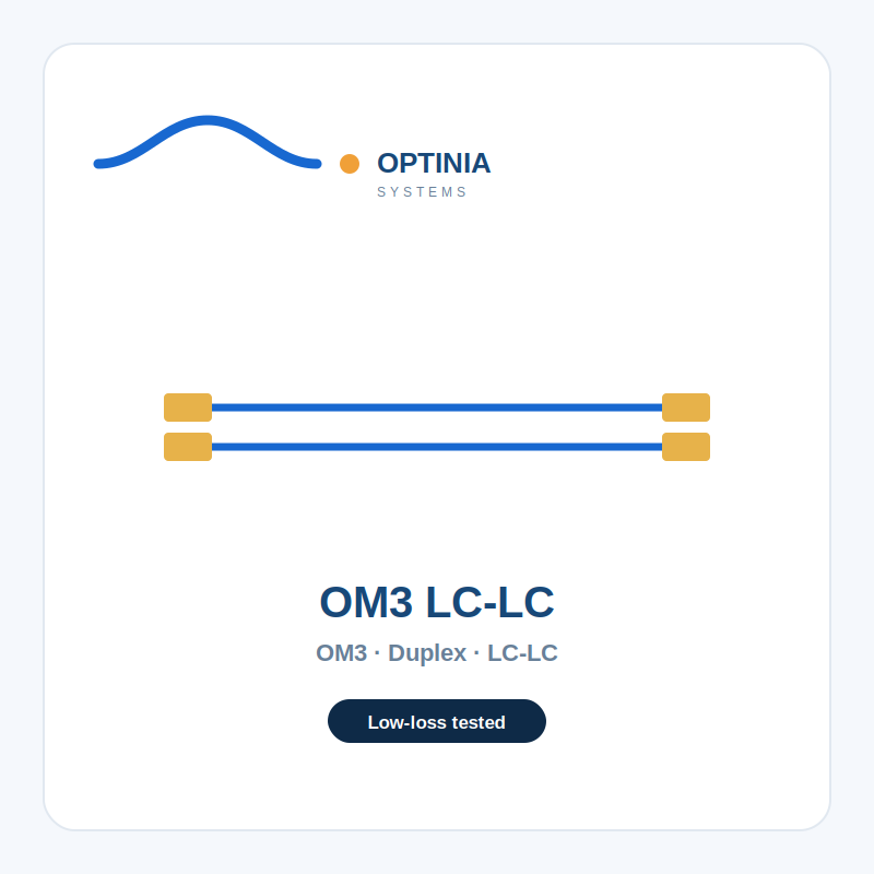 opt-pc-om3-lclc Multimode OM3 LC-LC Duplex Patch Cord - Image 1