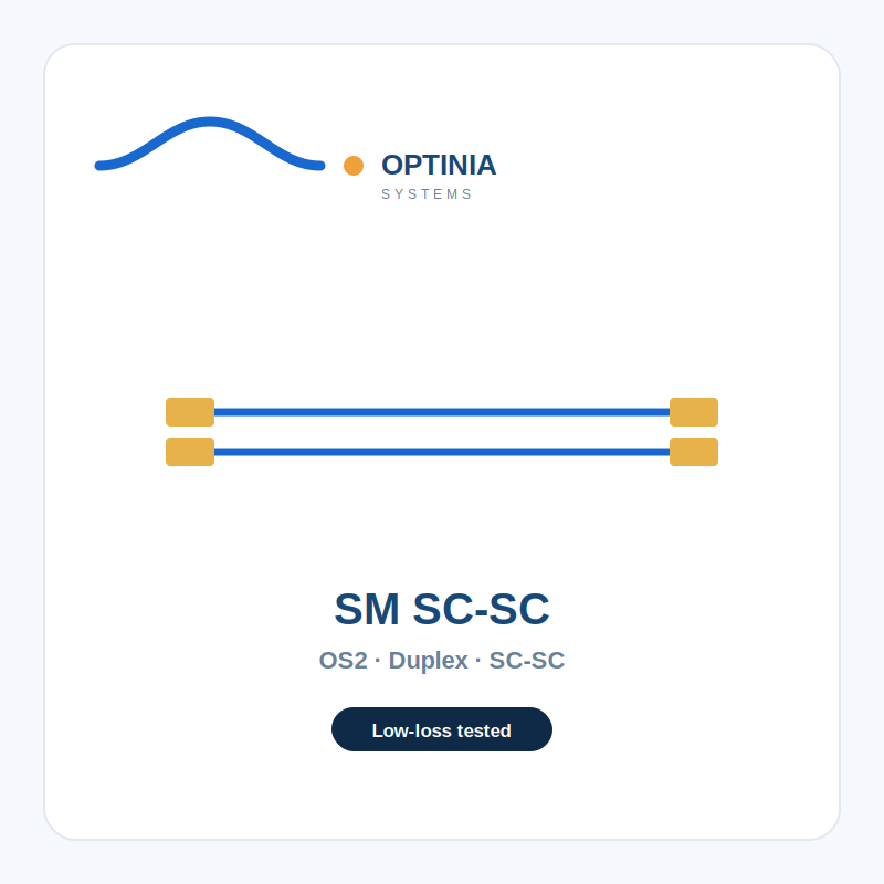 opt-pc-sm-scsc Single-mode OS2 SC-SC Duplex Patch Cord - Image 1